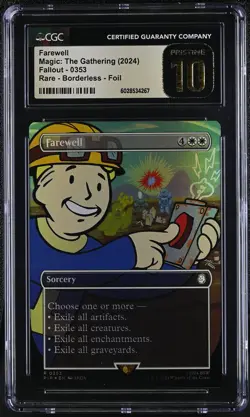 FAREWELL Fallout Borderless Foil Rare CGC Pristine 10 MTG - Image 1