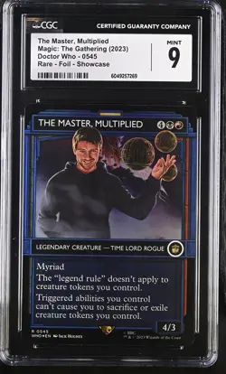 THE MASTER, MULTIPLIED Doctor Who Showcase Foil Rare CGC 9 MTG EDH - Image 1