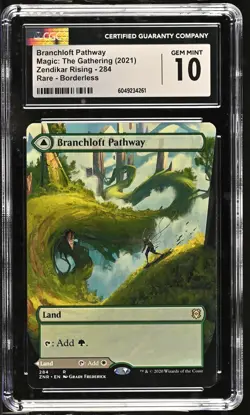 BRANCHLOFT PATHWAY Zendikar Rising Borderless Rare CGC 10 MTG [Nostalgium] - Image 1