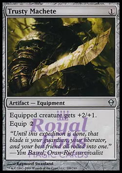 Trusty Machete 2x FOIL ZEN MTG Zendikar Uncommon MINT artifact - Image 1