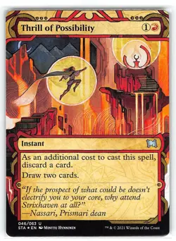 Thrill of Possibility *ETCHED FOIL* Magic MtG x1 Strixhaven Mystical Archives - Image 1