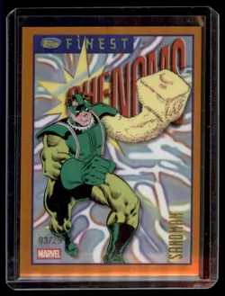 2026 Topps Finest Fantastic Four Phenoms Orange Sandman /25 Marvel #TF-076 - Image 1