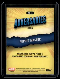 2026 Topps Finest Fantastic Four Adversaries Puppet Master Marvel #AD-14 - Image 2