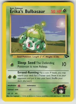 Erika's Bulbasaur 39/132 Uncommon Gym Challenge Pokemon Unlimited Lightly Played - Image 1