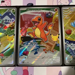 Bulbasaur Charmander Squirtle Gen 1 First Partner Full Art Set Pokemon TCG - Image 3