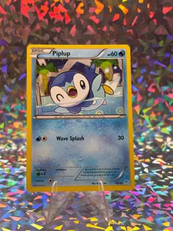 PIPLUP 16/30 COMMON XY TRAINER KIT: PIKACHU LIBRE & SUICUNE POKEMON LP - Image 1