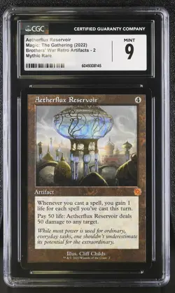 AETHERFLUX RESERVOIR The Brothers' War Retro Mythic CGC 9 MTG [Nostalgium] - Image 1