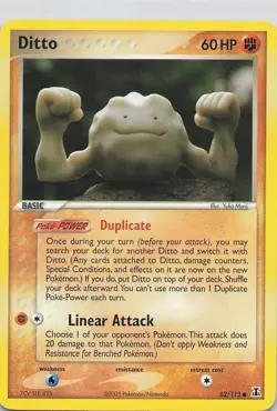 DITTO [Geodude] 62/113 EX Delta Species NON-HOLO Pokemon TCG Card - Image 1