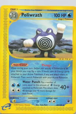 POLIWRATH 60/165 Expedition NON-HOLO rare E-Series/E-Reader Pokemon TCG card - Image 1