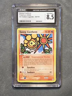 Sunny Castform 26/101 EX Hidden Legends - Rare Pokemon Card 2004 CGC 8.5 NM/Mint - Image 1