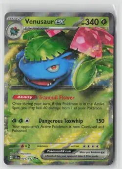 Venusaur ex 1/142 Double Rare Stellar Crown Pokemon Holo Near Mint - Image 1