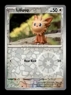 SV03: Obsidian Flames Pokemon TCG Lillipup Common Reverse Holo - Image 1