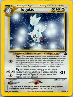 Togetic 016/111 - Pokemon TCG Neo Genesis - Unlimited Holo - Holo Rare - DMG - Image 1
