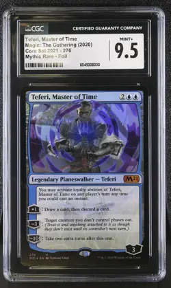 TEFERI, MASTER OF TIME 2021 Core Set Foil Mythic CGC 9.5 MTG [Nostalgium] - Image 1