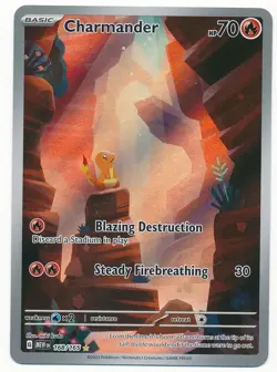2023 POKEMON SCARLET & VIOLET 151 ILLUSTRATION RARE CHARMANDER #168 ART RARE A - Image 1