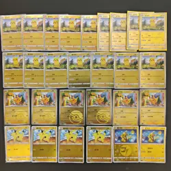 28*Lot Pokemon TCG S-Chinese with 4 different Pikachu All Holo #30 KB72 - Image 1