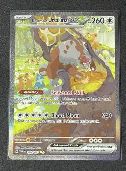 Pokemon TCG Bloodmoon Ursaluna ex 216/167 SV06 Hyper Rare Twilight Masquerade - Image 1