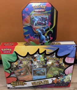 Pokemon Ascended Heroes Pin Collection Plus Charizard Tin Sealed New Lot Of 2! - Image 1