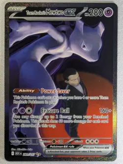 Team Rocket's Mewtwo ex 281/217 Ascended Heroes Pokemon NM - Image 1