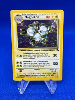 VTG Pokemon WOTC Fossil Unlimited Magneton 11/62 Holo Rare NM - Image 1