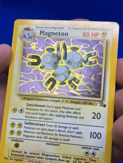 VTG Pokemon WOTC Fossil Unlimited Magneton 11/62 Holo Rare NM - Image 3