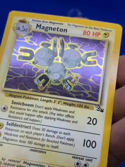 VTG Pokemon WOTC Fossil Unlimited Magneton 11/62 Holo Rare NM - Image 4