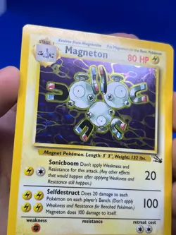VTG Pokemon WOTC Fossil Unlimited Magneton 11/62 Holo Rare NM - Image 5