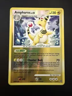 Pokemon TCG Secret Wonders Ampharos 1/132 Reverse Holo - Near Mint - Image 1