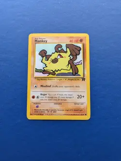 Pokemon Mankey: Team Rocket #61 - EX-MT - Image 1