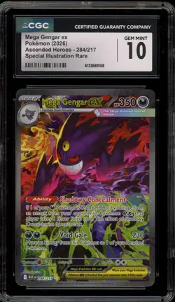 Pokemon Mega Gengar ex Ascended Heroes Special Illustration Rare #284 CGC 10 - Image 1