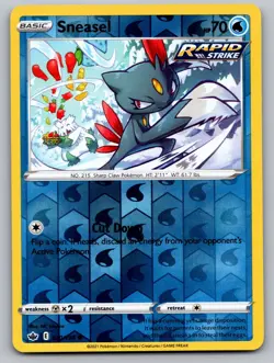 Sneasel 030/198 Common Chilling Reign Pokemon Reverse Holo Near Mint - Image 1
