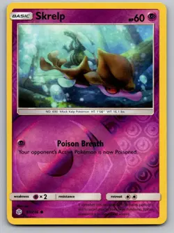 Skrelp 91/236 Common Cosmic Eclipse Pokemon Reverse Holo Near Mint - Image 1