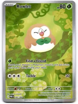 Rowlet 090/088 Holo Illustration Rare Perfect Order Pokemon Near Mint - Image 1
