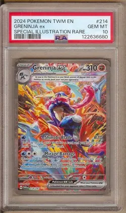 2024 POKEMON GRENINJA EX TWILIGHT SPECIAL ILLUSTRATION #214 PSA 10!! - Image 1