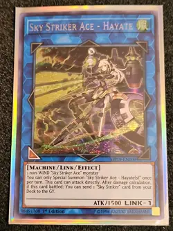 SKY STRIKER ACE - HAYATE PRISMATIC SECRET RARE MP19-EN109 YUGIOH! 1st NM - Image 1
