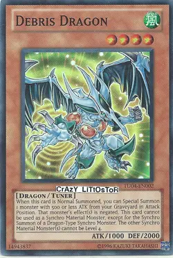 YU-GI-OH DEBRIS DRAGON PROMO SUPER RARE N/MINT TU04-EN002 - Image 1