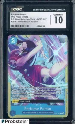 2025 One Piece PC Best Selection Vol.4 Perfume Femur Boa Alt Art CGC 10 GEM MINT - Image 1