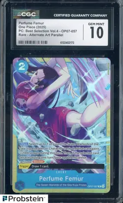 2025 One Piece PC Best Selection Vol.4 Perfume Femur Boa Alt Art CGC 10 GEM MINT - Image 1