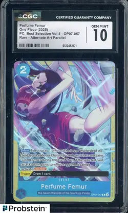 2025 One Piece PC Best Selection Vol.4 Perfume Femur Boa Alt Art CGC 10 GEM MINT - Image 1