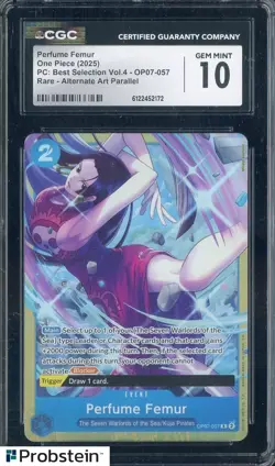 2025 One Piece PC Best Selection Vol.4 Perfume Femur Boa Alt Art CGC 10 GEM MINT - Image 1