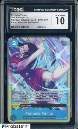 2025 One Piece PC Best Selection Vol.4 Perfume Femur Boa Alt Art CGC 10 GEM MINT - Image 1