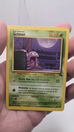 Vintage Pokemon TCG WOTC #48/62 Grimer Fossil Unlimited Regular Common Card - MP - Image 3
