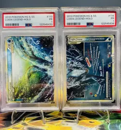 Sequential PSA 1 Pokemon Lugia LEGEND 113 & 114 HeartGold SoulSilver Ultra Rare - Image 1