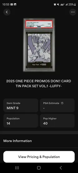 One Piece Don!! Cards Lot Roger Luffy Sabo Tin Pack Devil Fruits PSA graded - Image 4