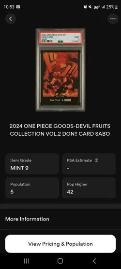 One Piece Don!! Cards Lot Roger Luffy Sabo Tin Pack Devil Fruits PSA graded - Image 5