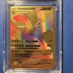 Pokemon Charizard GX Rainbow Custom Gold Foil Card 150/147 MPE 10 GEM MINT - Image 2