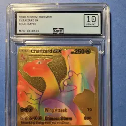 Pokemon Charizard GX Rainbow Custom Gold Foil Card 150/147 MPE 10 GEM MINT - Image 3