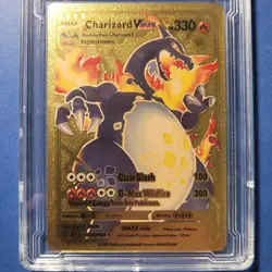 CUSTOM Pokemon Charizard VMAX PULS Gold Foil FA Card SV107/SV122 MPE 10 GEM MINT - Image 2