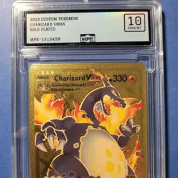 CUSTOM Pokemon Charizard VMAX PULS Gold Foil FA Card SV107/SV122 MPE 10 GEM MINT - Image 3