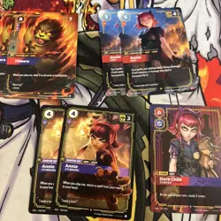 Annie Dark Child OGS 017/024 Proving Grounds Riftbound TCG Bundle - 7 cards - Image 1